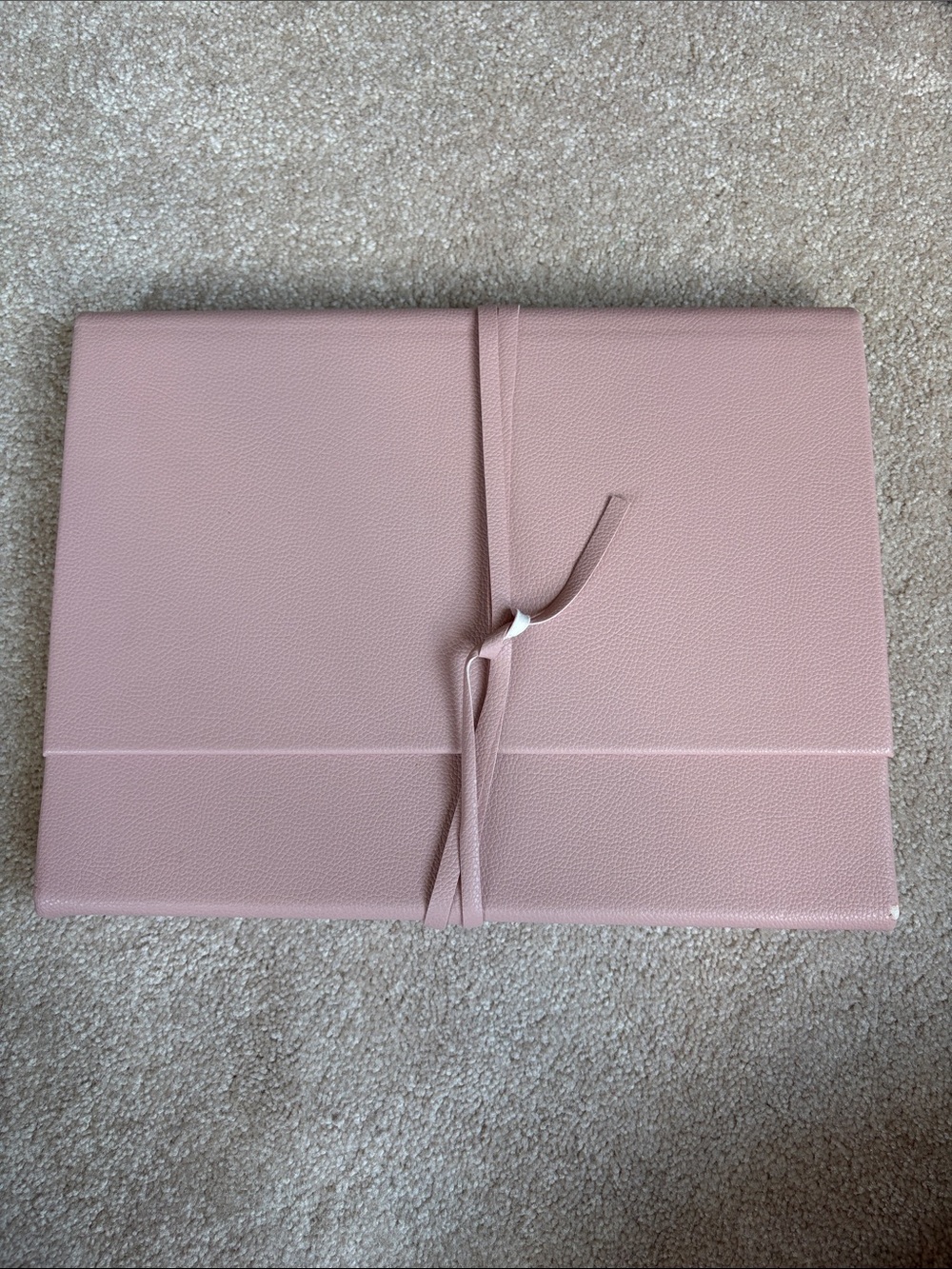 Blush Pink Tie-Closure Accordion Folder